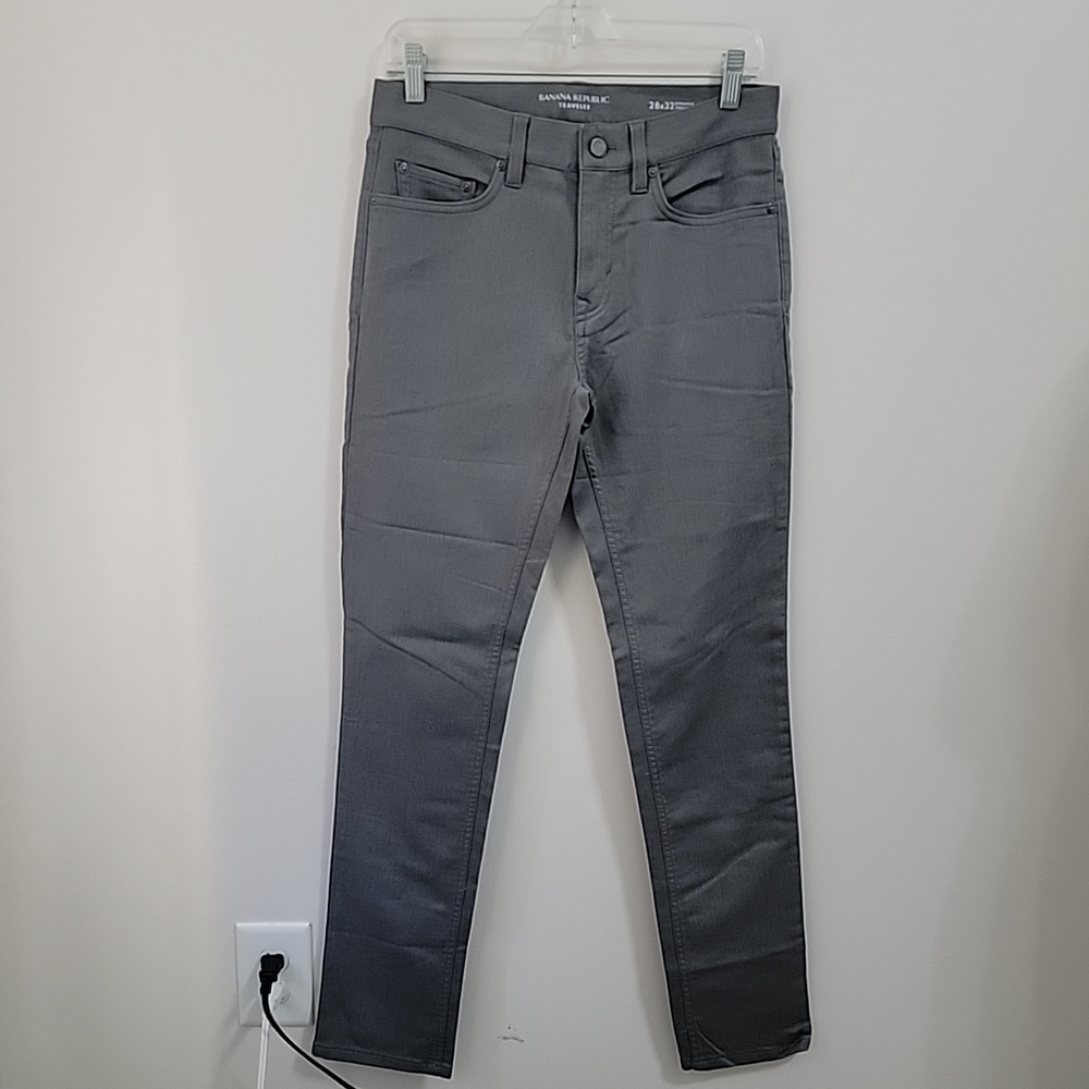 Banana Republic Women Traveler 28x32 Grey Slim Fit Stretch Cotton Blend New WOT